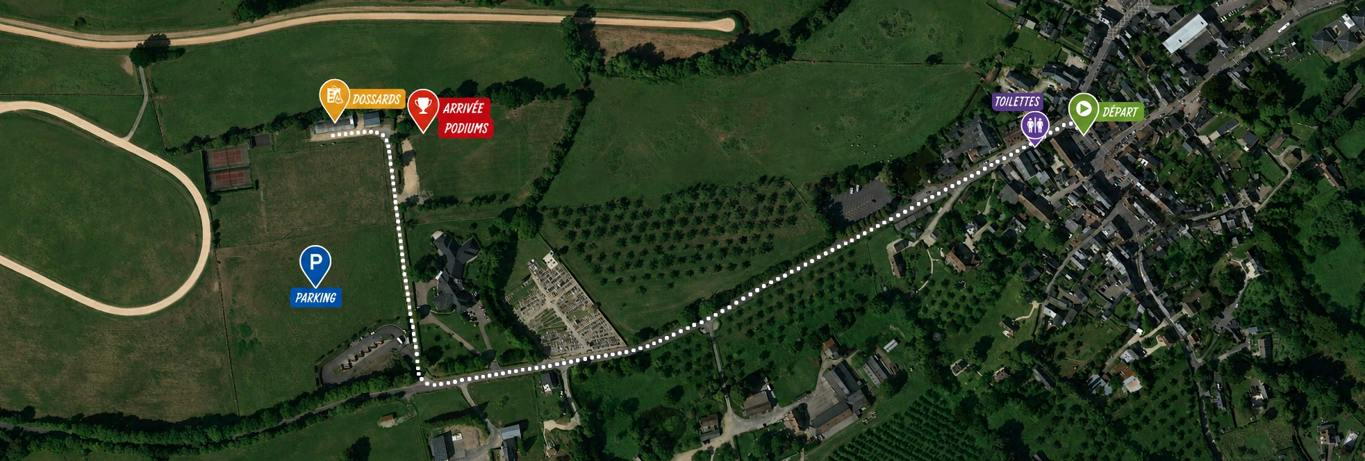 Carte des infos pratiques du trail